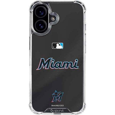 MLB Miami Marlins Jersey Alternate iPhone 16 Plus Clear Case