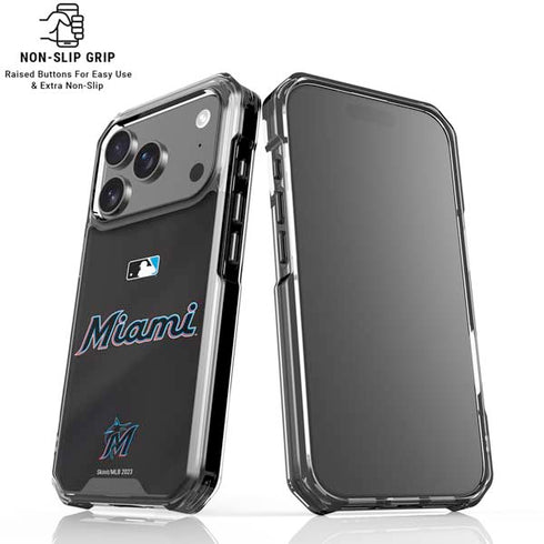 MLB Miami Marlins Jersey Alternate iPhone 17 Pro Clear Case