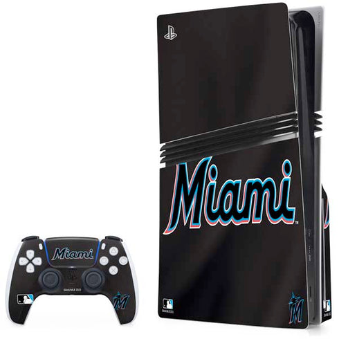 MLB Miami Marlins Jersey Alternate PS5 Pro Disk Bundle Skin