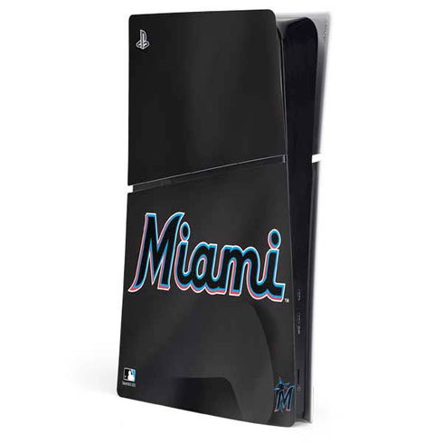 MLB Miami Marlins Jersey Alternate PS5 Slim Digital Edition Console Skin