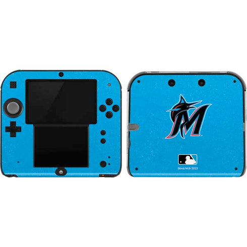 MLB Miami Marlins Solid Distressed Nintendo Skins