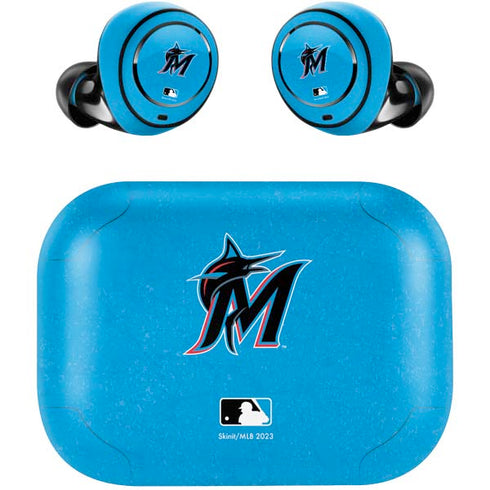 MLB Miami Marlins Solid Distressed Amazon Echo Buds Skin
