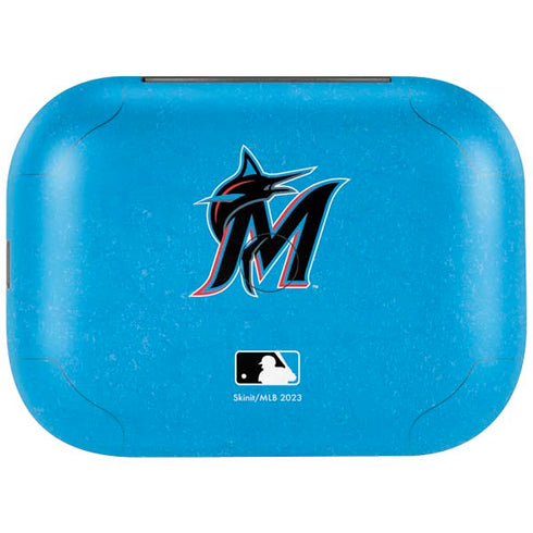 MLB Miami Marlins Solid Distressed Amazon Echo Buds Skin