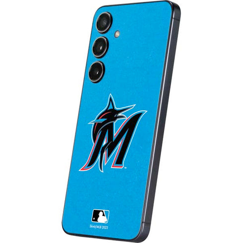 MLB Miami Marlins Solid Distressed Galaxy A16 5G Skin