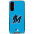 MLB Miami Marlins Solid Distressed Galaxy A36 5G Clear Case
