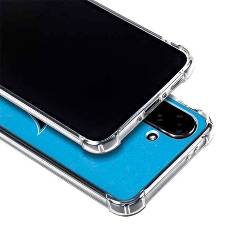 MLB Miami Marlins Solid Distressed Galaxy A36 5G Clear Case
