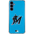 MLB Miami Marlins Solid Distressed Galaxy A55 5G Clear Case