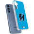 MLB Miami Marlins Solid Distressed Galaxy A55 5G Clear Case