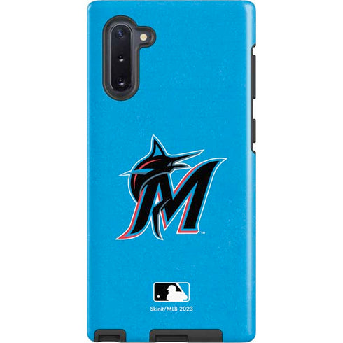 MLB Miami Marlins Solid Distressed Galaxy Cases