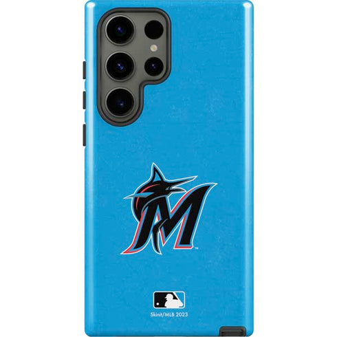 MLB Miami Marlins Solid Distressed Galaxy S23 Ultra Pro Case