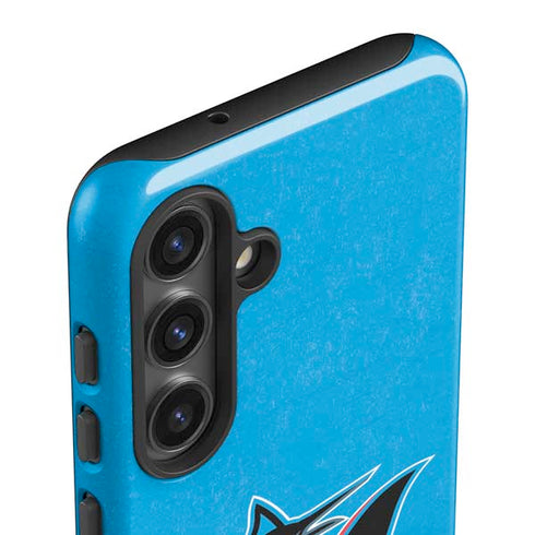 MLB Miami Marlins Solid Distressed Galaxy S25 Impact Case