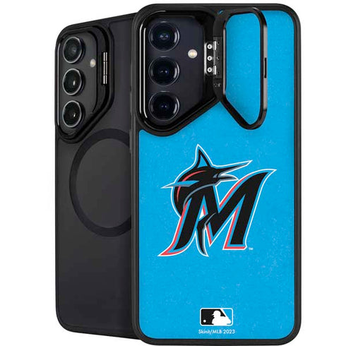 MLB Miami Marlins Solid Distressed Galaxy S24 Kickstand Case