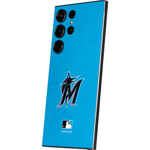 MLB Miami Marlins Solid Distressed Galaxy S24 Ultra Skin