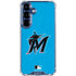 MLB Miami Marlins Solid Distressed Galaxy S25 Plus Clear Case