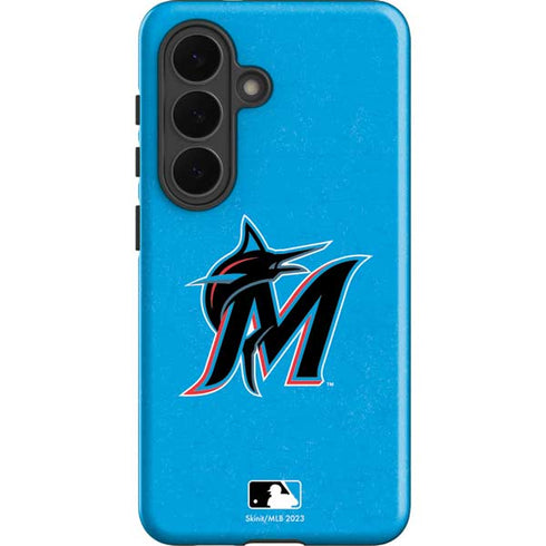 MLB Miami Marlins Solid Distressed Galaxy S26 Plus Impact Case