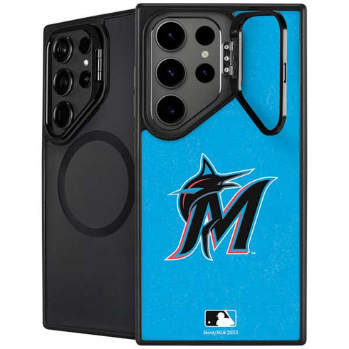 MLB Miami Marlins Solid Distressed Galaxy S26 Ultra Kickstand Case