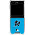 MLB Miami Marlins Solid Distressed Galaxy Z Flip6 Clear Case