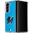 MLB Miami Marlins Solid Distressed Galaxy Z Fold5 5G Clear Case
