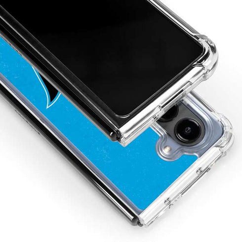 MLB Miami Marlins Solid Distressed Galaxy Z Fold5 5G Clear Case