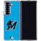 MLB Miami Marlins Solid Distressed Galaxy Z Fold6 Clear Case