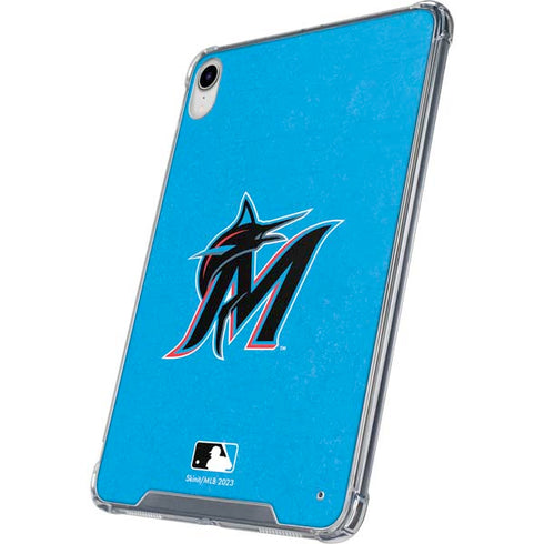 MLB Miami Marlins Solid Distressed iPad 11th Gen (2025) Clear Case