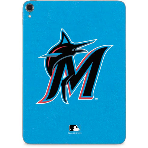 MLB Miami Marlins Solid Distressed Apple iPad Pro Skin