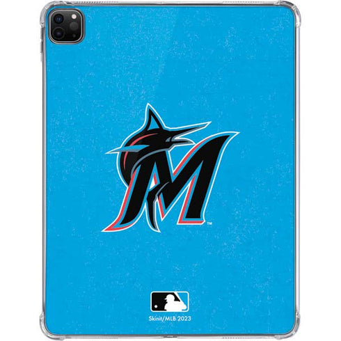 MLB Miami Marlins Solid Distressed iPad Pro 11in (2024) Clear Case