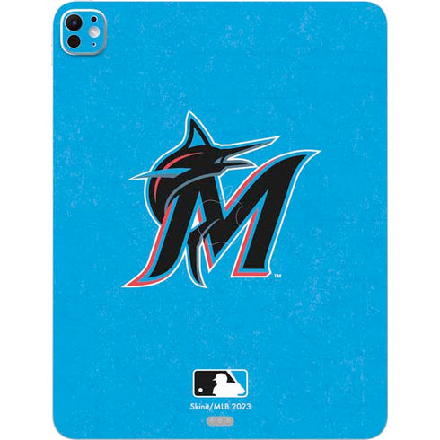MLB Miami Marlins Solid Distressed iPad Pro 13in M4 (2024) Skin