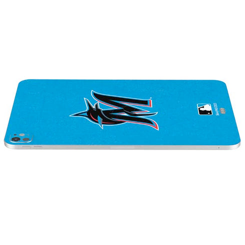 MLB Miami Marlins Solid Distressed iPad Pro 13in M4 (2024) Skin