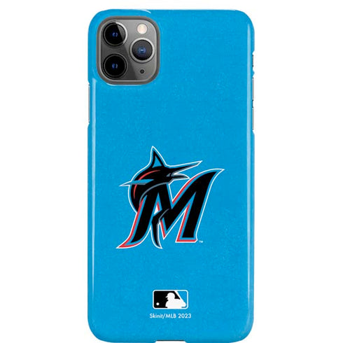 MLB Miami Marlins Solid Distressed iPhone Cases