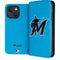 MLB Miami Marlins Solid Distressed iPhone 14 Folio Case