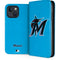 MLB Miami Marlins Solid Distressed iPhone 15 Plus Folio Case