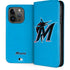 MLB Miami Marlins Solid Distressed iPhone 15 Pro Folio Case