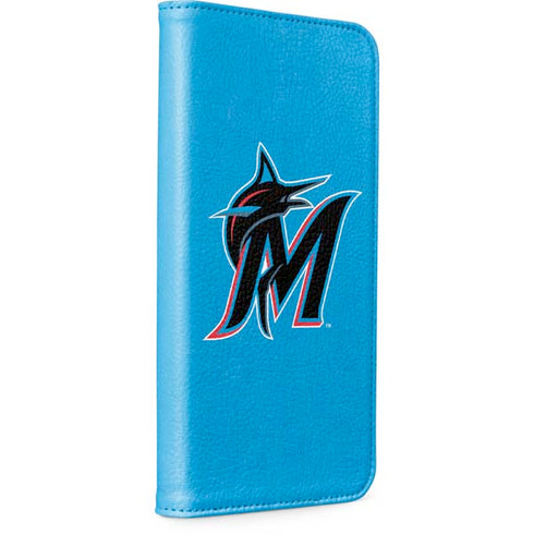 MLB Miami Marlins Solid Distressed iPhone 15 Pro Folio Case