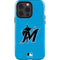 MLB Miami Marlins Solid Distressed iPhone 15 Pro Impact Case
