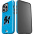 MLB Miami Marlins Solid Distressed iPhone 15 Pro Impact Case