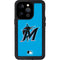 MLB Miami Marlins Solid Distressed iPhone 15 Pro Waterproof Case