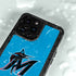 MLB Miami Marlins Solid Distressed iPhone 15 Pro Waterproof Case