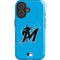 MLB Miami Marlins Solid Distressed iPhone 16 Magsafe Impact Case
