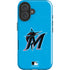 MLB Miami Marlins Solid Distressed iPhone 16 Plus Impact Case