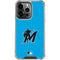 MLB Miami Marlins Solid Distressed iPhone 16 Pro Clear Case