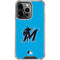 MLB Miami Marlins Solid Distressed iPhone 16 Pro Max Clear Case