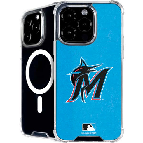 MLB Miami Marlins Solid Distressed iPhone 16 Pro Max MagSafe Case