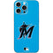 MLB Miami Marlins Solid Distressed iPhone 16 Pro Max Skin
