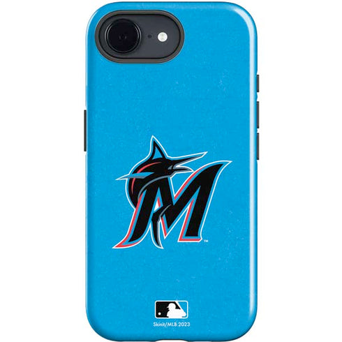 MLB Miami Marlins Solid Distressed iPhone 16e Impact Case