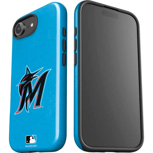 MLB Miami Marlins Solid Distressed iPhone 16e Impact Case