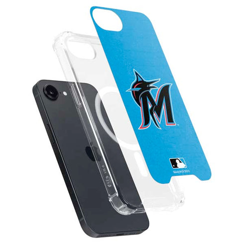 MLB Miami Marlins Solid Distressed iPhone 16e MagSafe Case