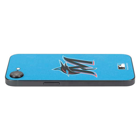 MLB Miami Marlins Solid Distressed iPhone 16e Skin