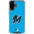 MLB Miami Marlins Solid Distressed iPhone 17 Clear Case
