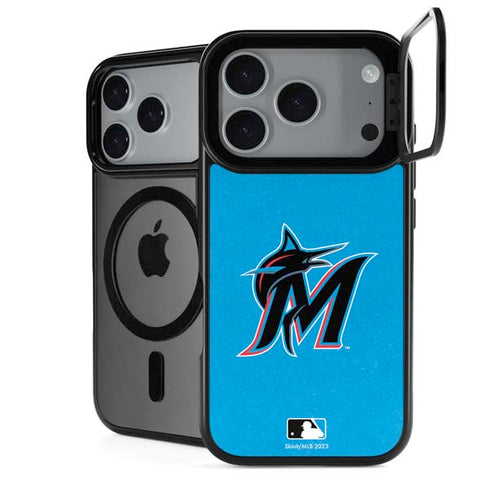 MLB Miami Marlins Solid Distressed iPhone 18 Pro Kickstand Case